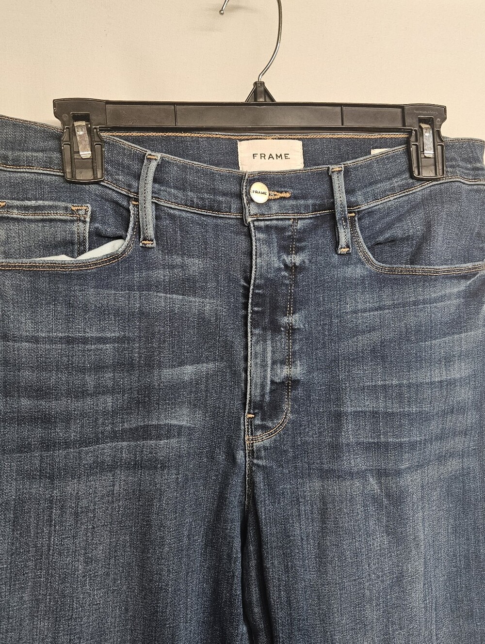 FRAME Le Sylvie Slender Straight Blue Jeans Size 32